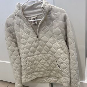 Avalanche Quilted Zip Pullover in Cream